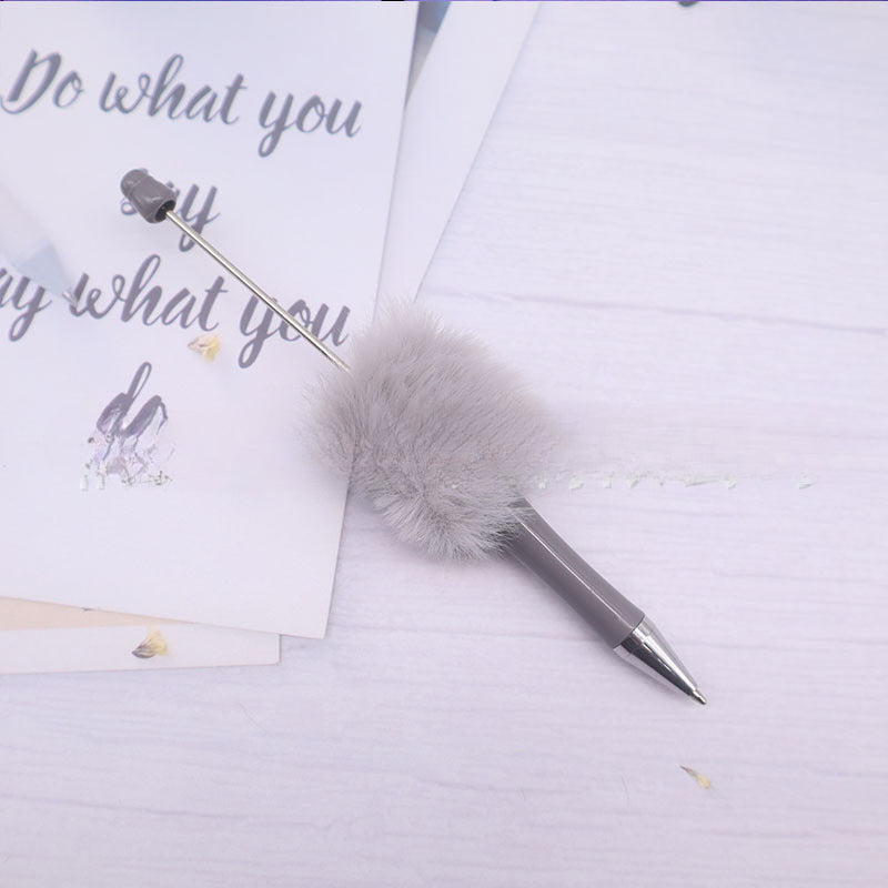 Wholesale Beadable Pen Plush Pom Pom Beadable Pen ACC-PN-CY001