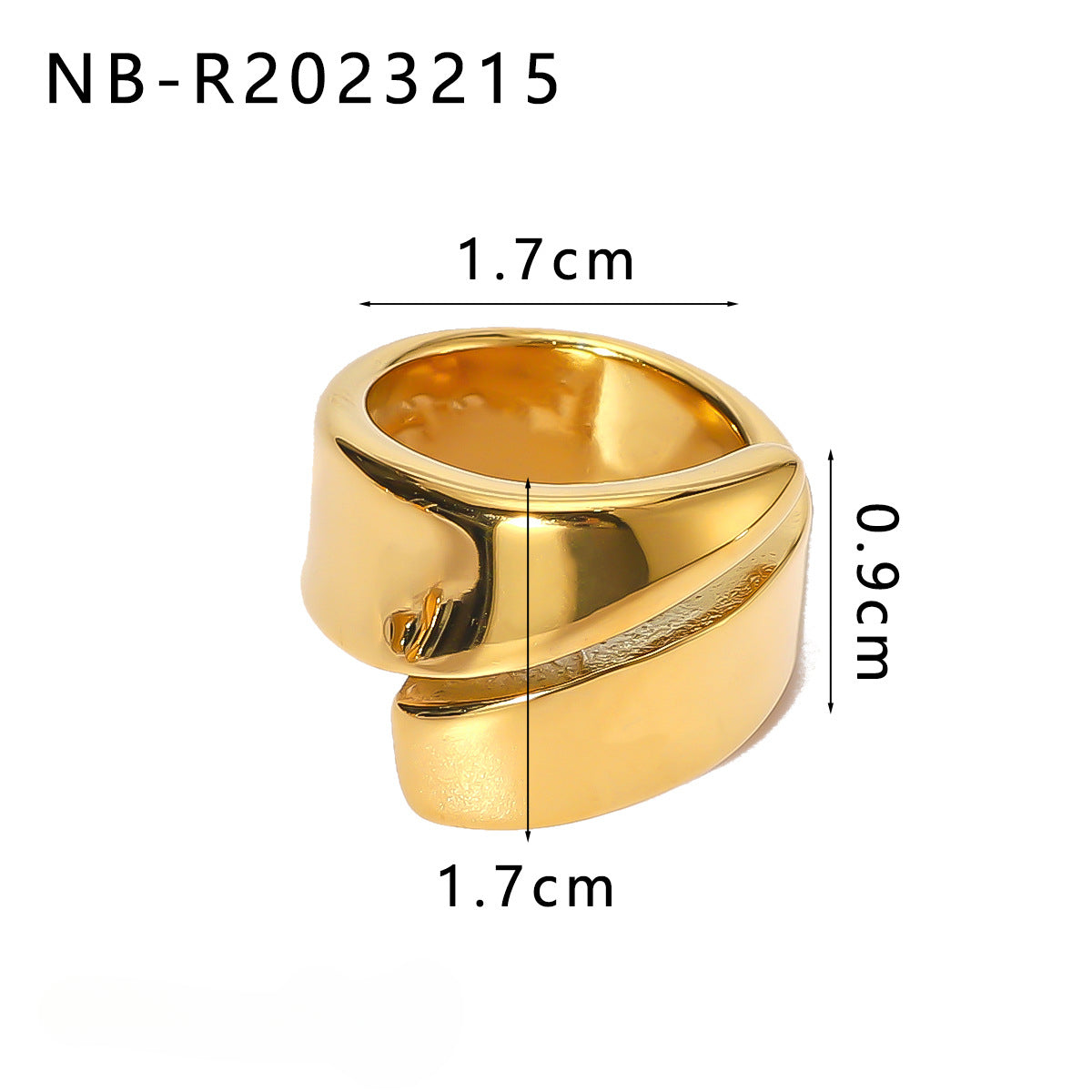 Wholesale Gold Steel Color Matching Cast Stainless Steel Plated 18k Gold Rings ACC-RS-XinY014