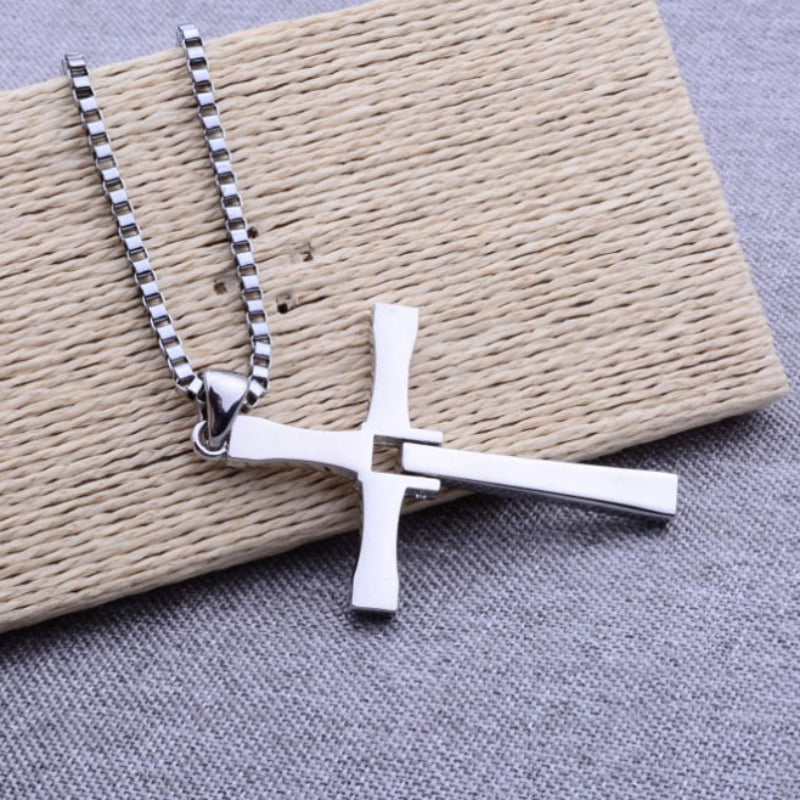 Wholesale Cross Titanium Steel Necklaces ACC-NE-Xunb002