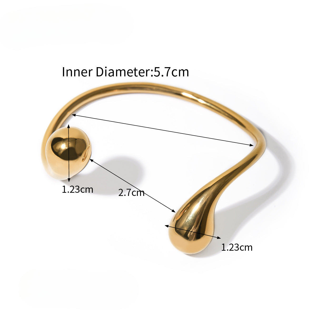 Wholesale Light Luxury Bracelet Titanium Steel Bracelets 18k Gold Open Bracelet ACC-BT-JD001