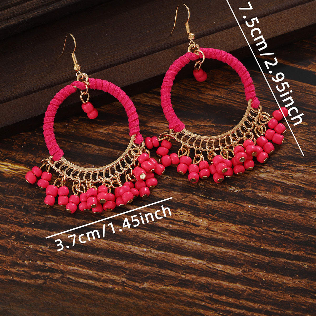 Wholesale Ethnic Bohemian Style Small Millet Beads Earrings ACC-ES-ZhuiWo011