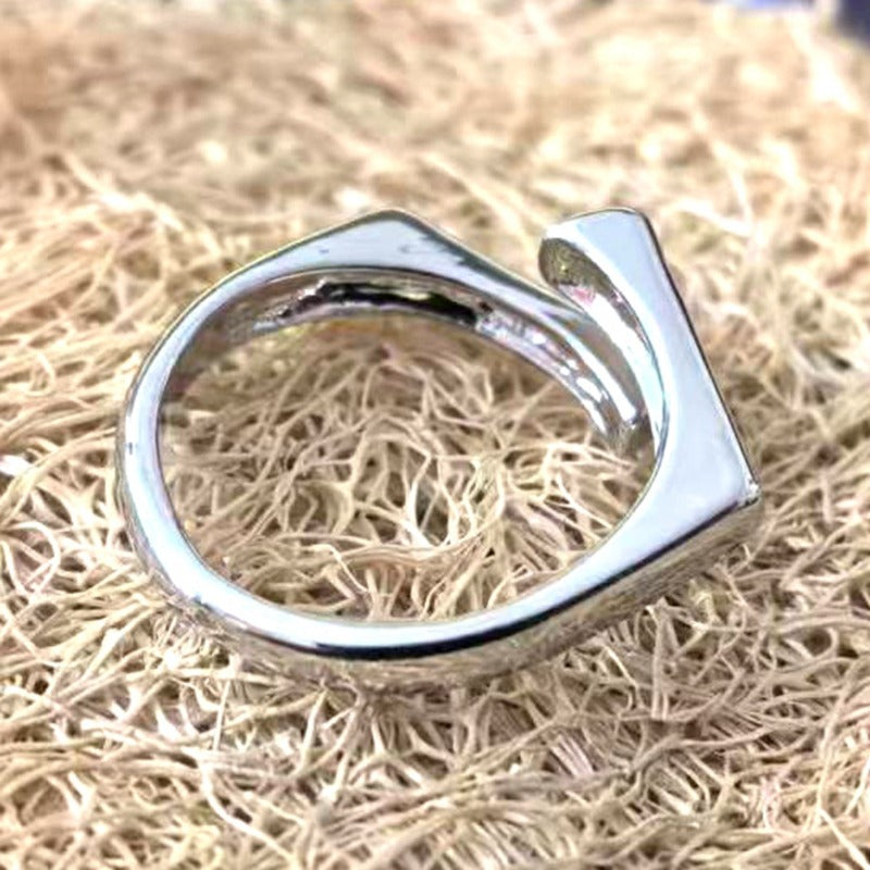 Wholesale Geometric Polished Interlaced Rings ACC-RS-YuMei017