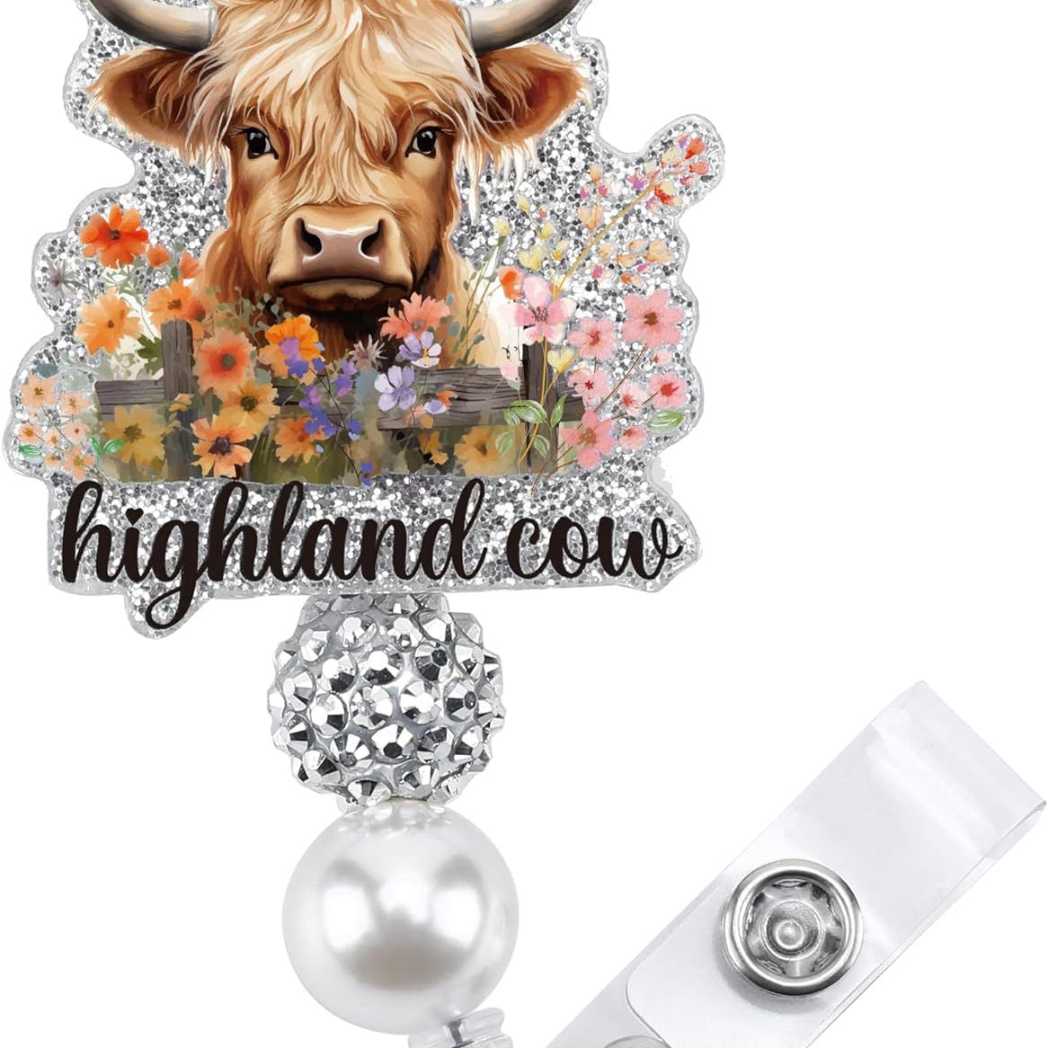 Wholesale 360° Rotatable Beaded Easy-pull Badge Reels Keychains ACC-KC-ChiHai022