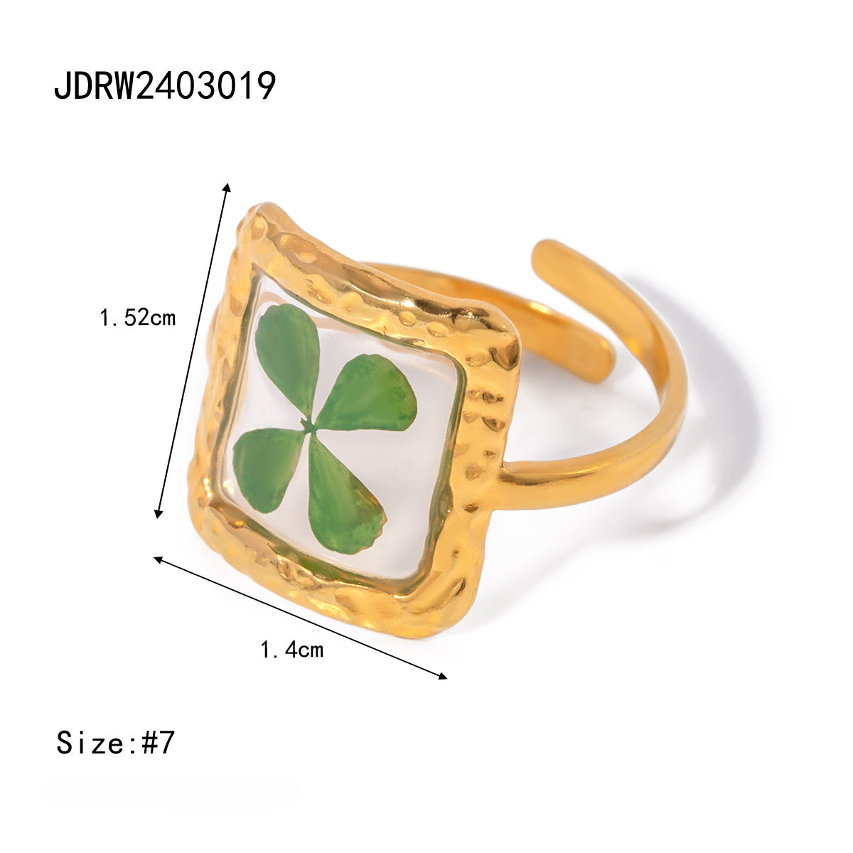 Wholesale 18k Gold Stainless Steel Sunflower Eternal Flower Rings ACC-RS-WanX003    