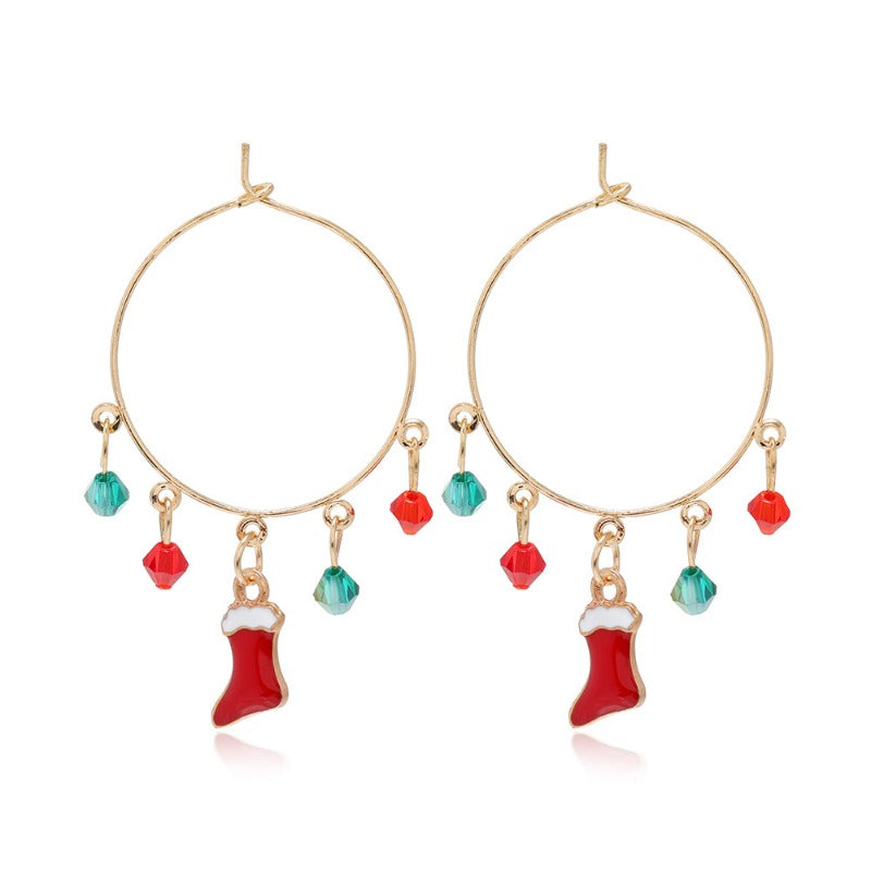 Wholesale Christmas Tree Bell Boots Pendant Earrings ACC-ES-DingZhou001