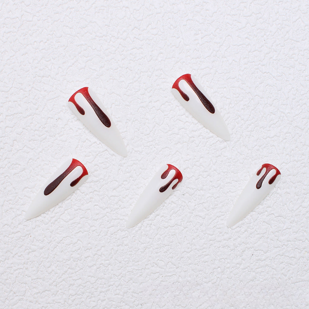 Wholesale 24 Pieces/box Halloween Press-on Nails Kits Nail Stickers ACC-NS-XingNai021