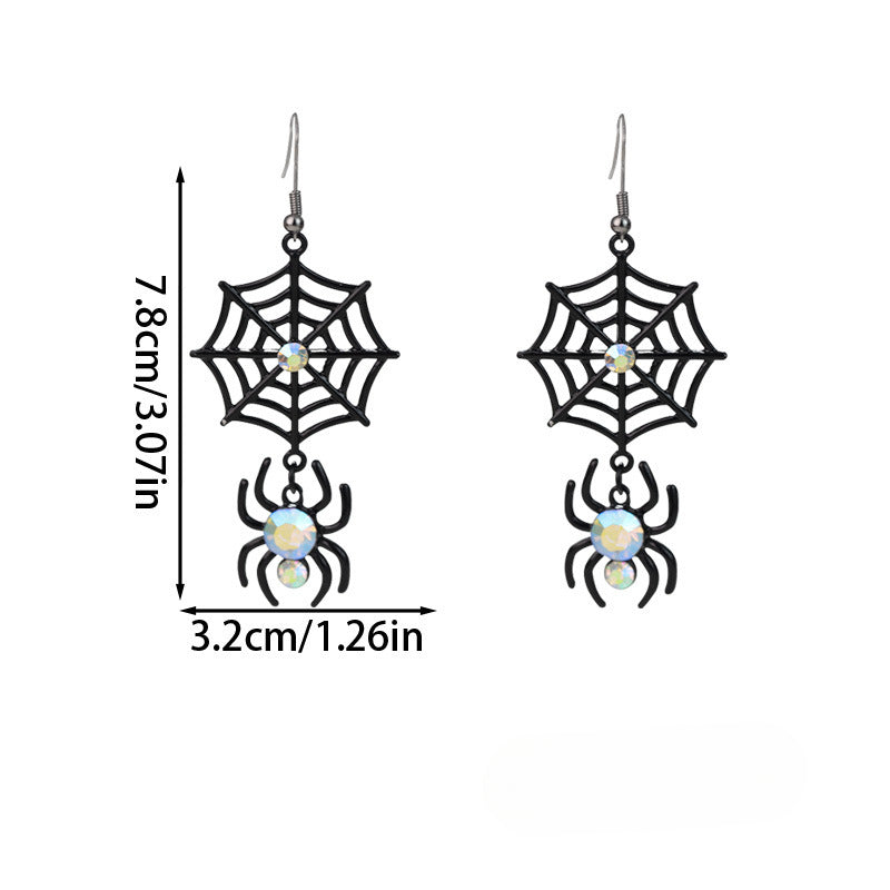 Wholesale Halloween Party Dark Ghost Bat Spider Skull Earrings ACC-ES-RongR001