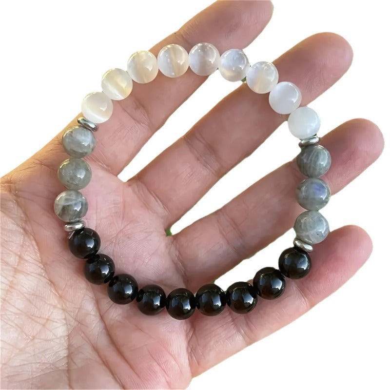 Wholesale White Aventurine Obsidian Cat's Eye Stone Bracelet ACC-BT-XiaoDu012
