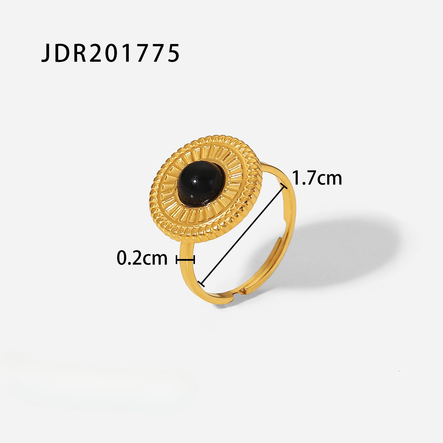 Wholesale Vintage Oil Drop 18k Stainless Steel Open Rings ACC-RS-WanX005