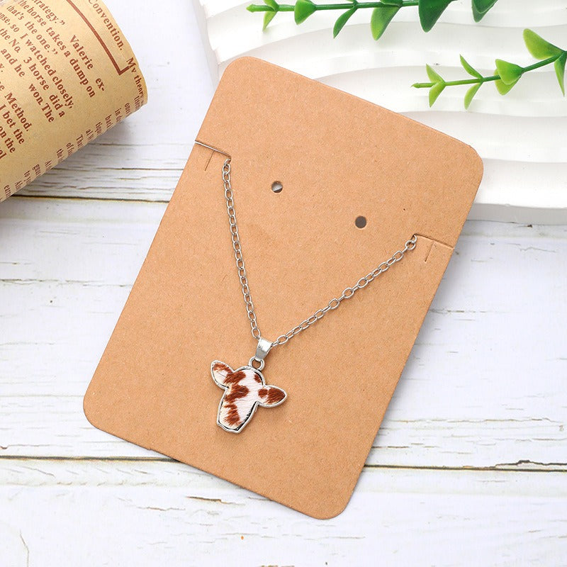 Wholesale Western Style Alloy Bull Head Pattern Pendant Necklace ACC-NE-YiTia001