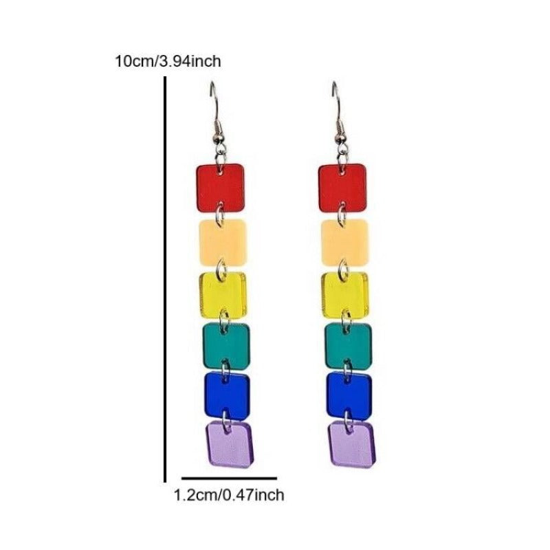 Wholesale Acrylic Six Color Transparent Love Earrings ACC-ES-XueP044