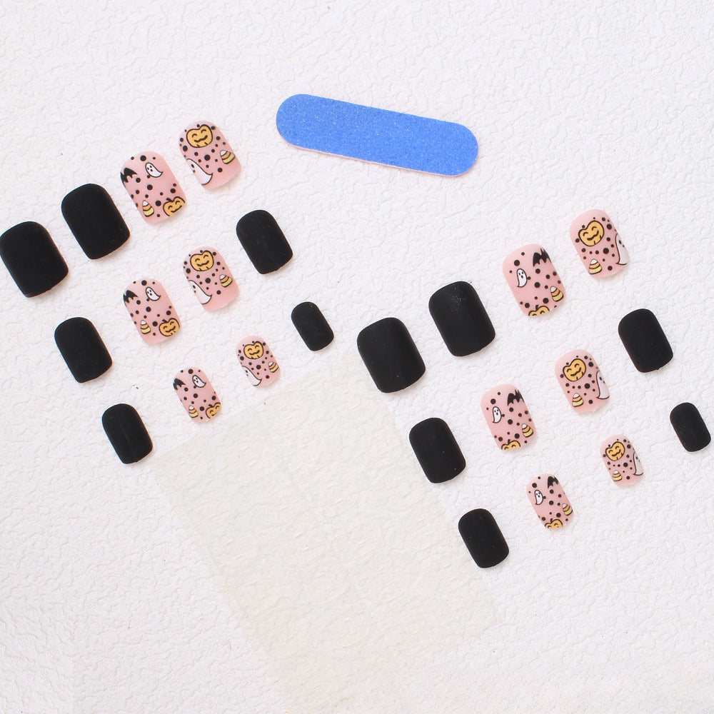 Wholesale Halloween 24 Pieces/box Press-on Nails Kits Nail Stickers ACC-NS-XingNai014