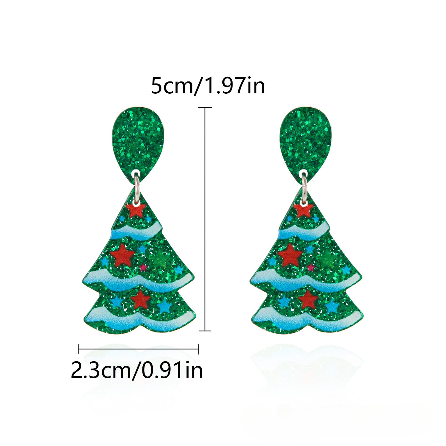 Wholesale Christmas Printed Acrylic Earrings ACC-ES-FanYou003
