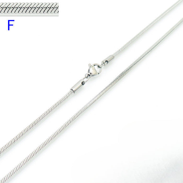 Wholesale 304 Titanium Steel Necklace Square Snake Bone Chain ACC-NE-KaLun004