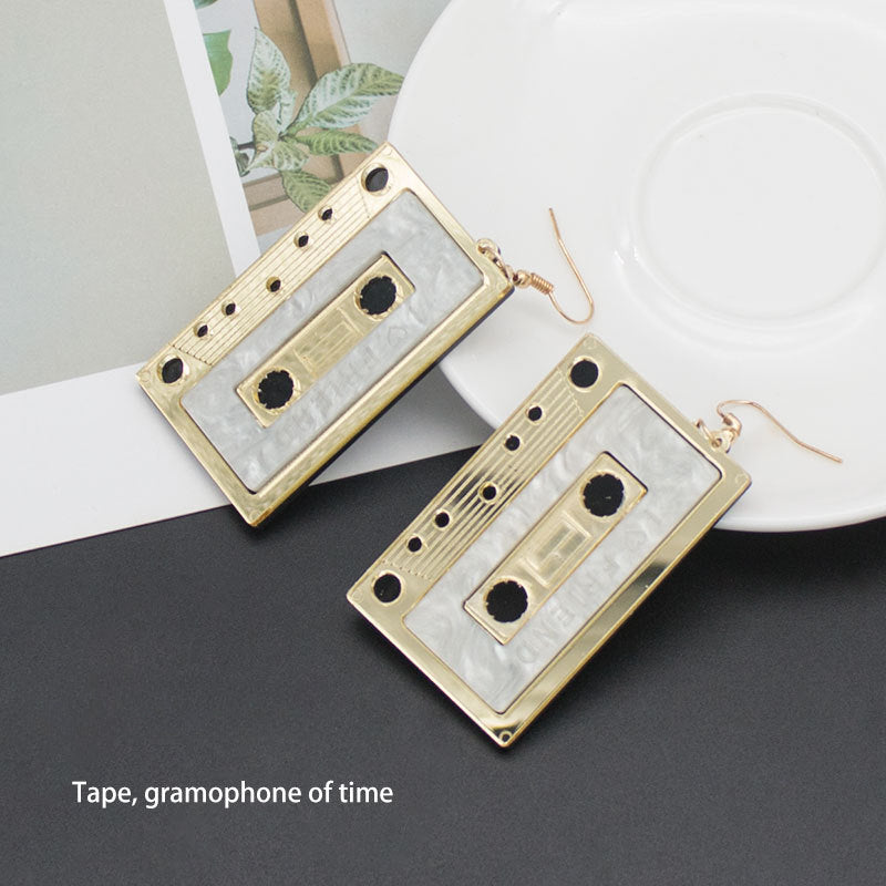 Wholesale Creative Tape Acrylic Earrings Geometric Retro Earrings ACC-ES-Yunf003