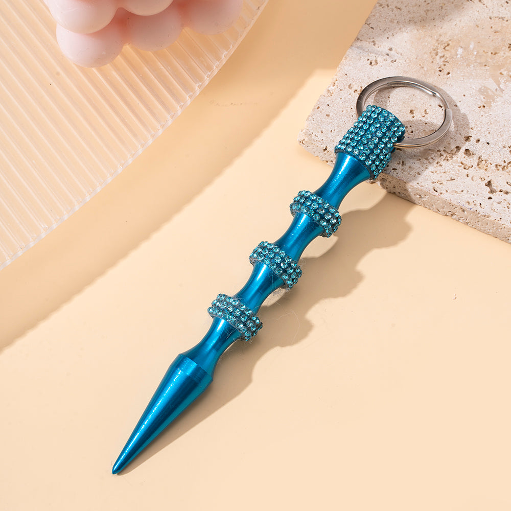 Wholesale Outdoor Pen-shaped Metal Pendant Diamond Keychains ACC-KC-ZhiYa057