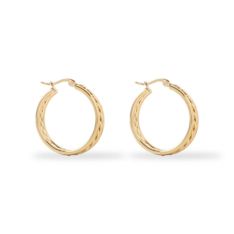 Wholesale Stainless Steel Earrings 18K Gold Titanium Steel ACC-ES-MuShan054