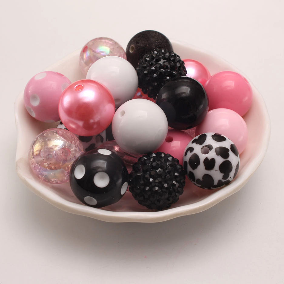 Wholesale  50pcs/pack 20MM Acrylic Bubblegum Beads Mixed Color Beads
