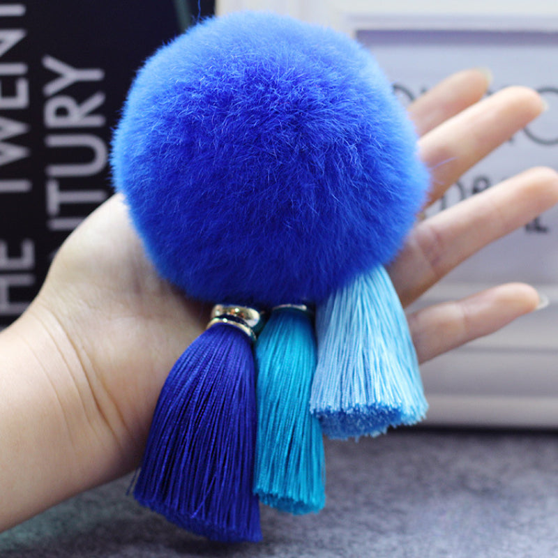 Wholesale Creative Tassel Wool Ball Keychains ACC-KC-GongZ032