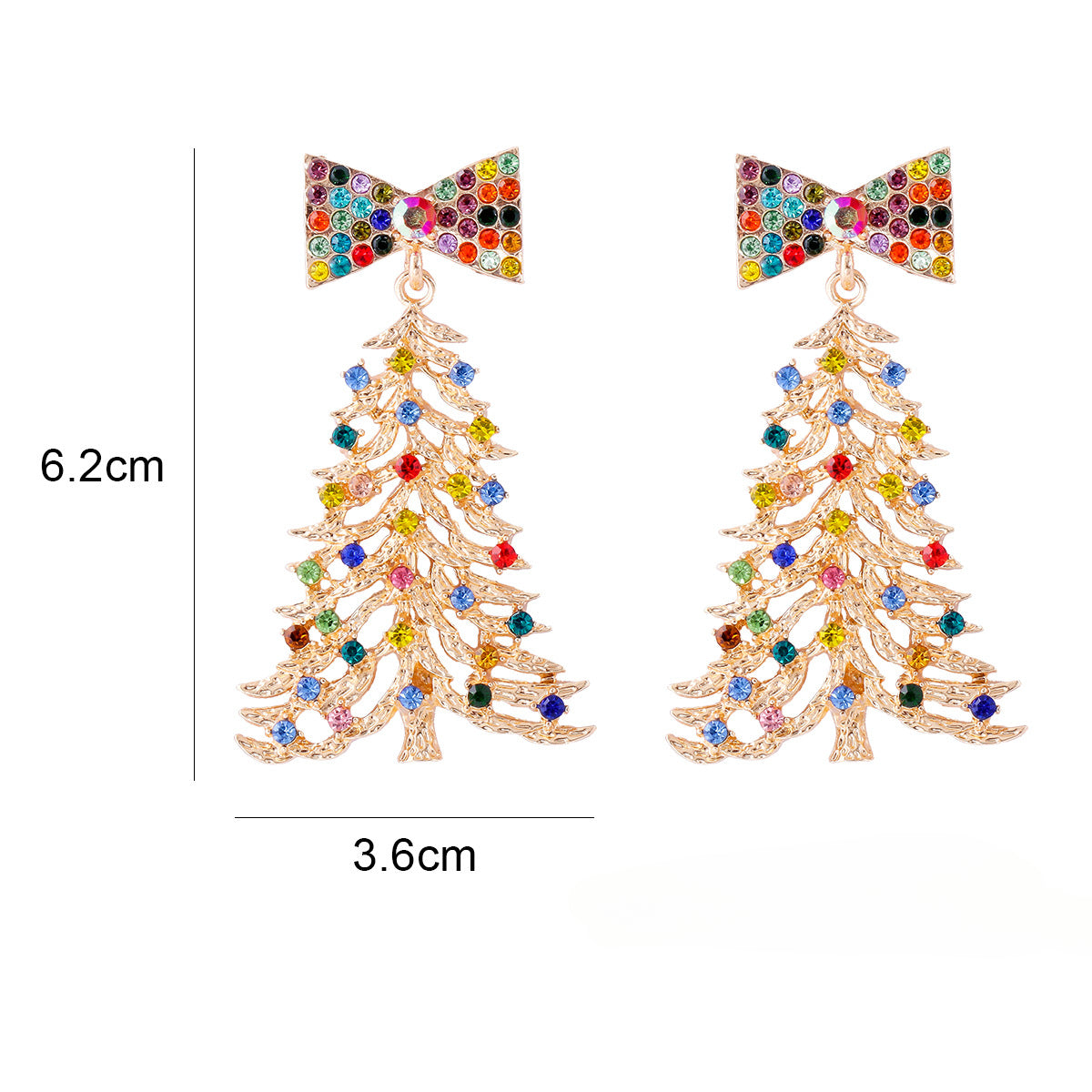 Wholesale Christmas Cartoon Christmas Tree Tassel Earrings ACC-ES-JuJia004