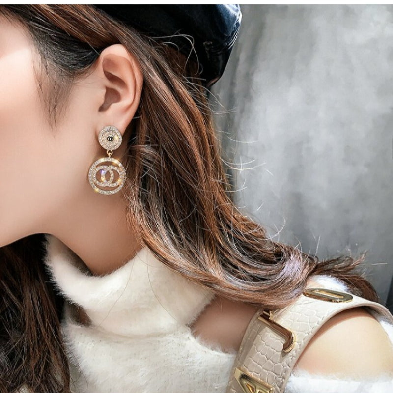 Wholesale Temperament Xiaoxiang Trend Circle Light Luxury Earrings ACC-ES-HaoWen005