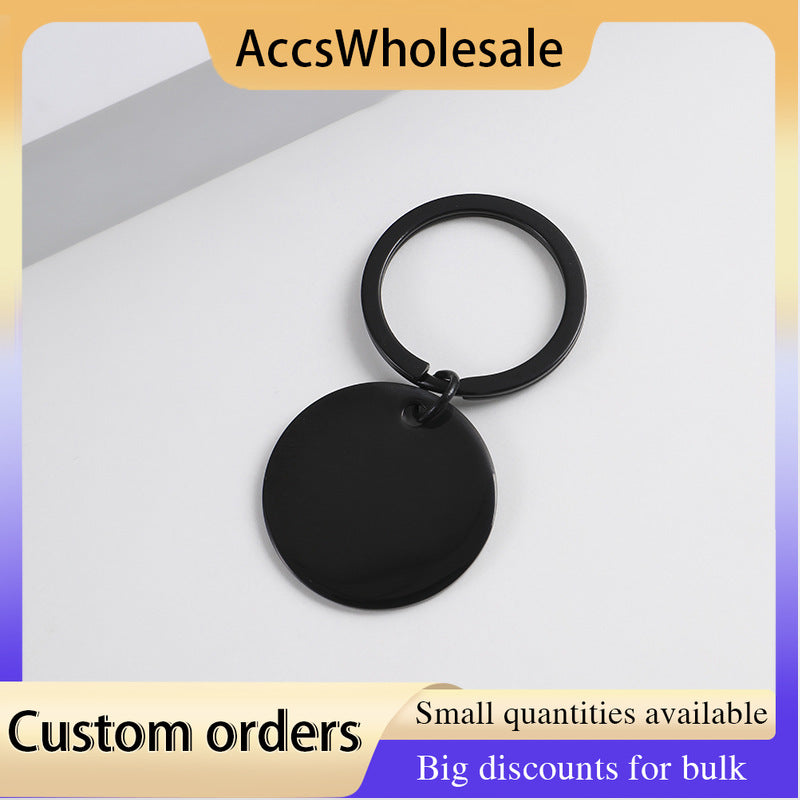 Custom Keychains with Laser Engraved Text or Logo - Multicolor Medal Metal Keychains