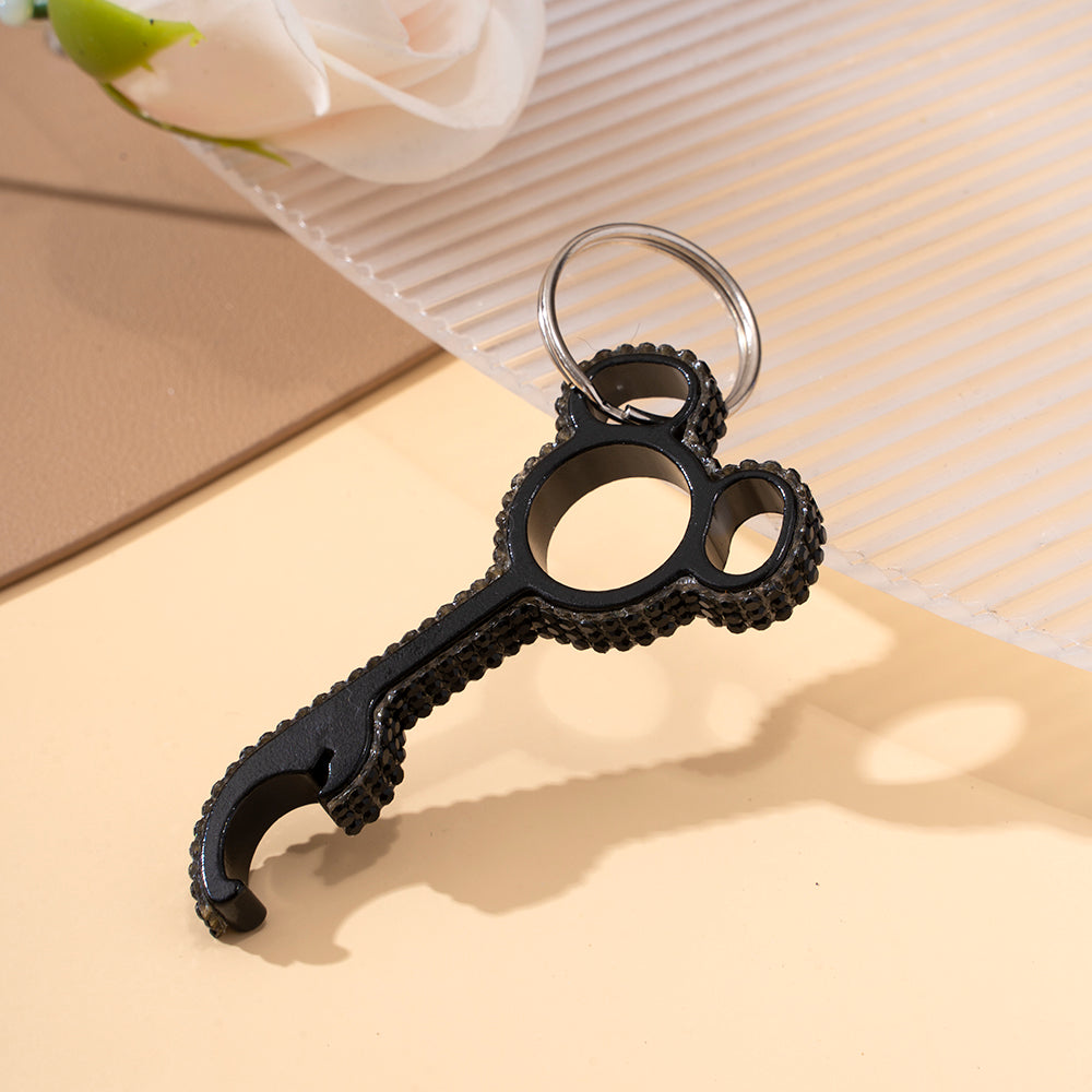 Wholesale Diamond Inlaid Multifunctional Aluminum Alloy Bottle Opener Keychains ACCVIP-KC-ZhiYa019