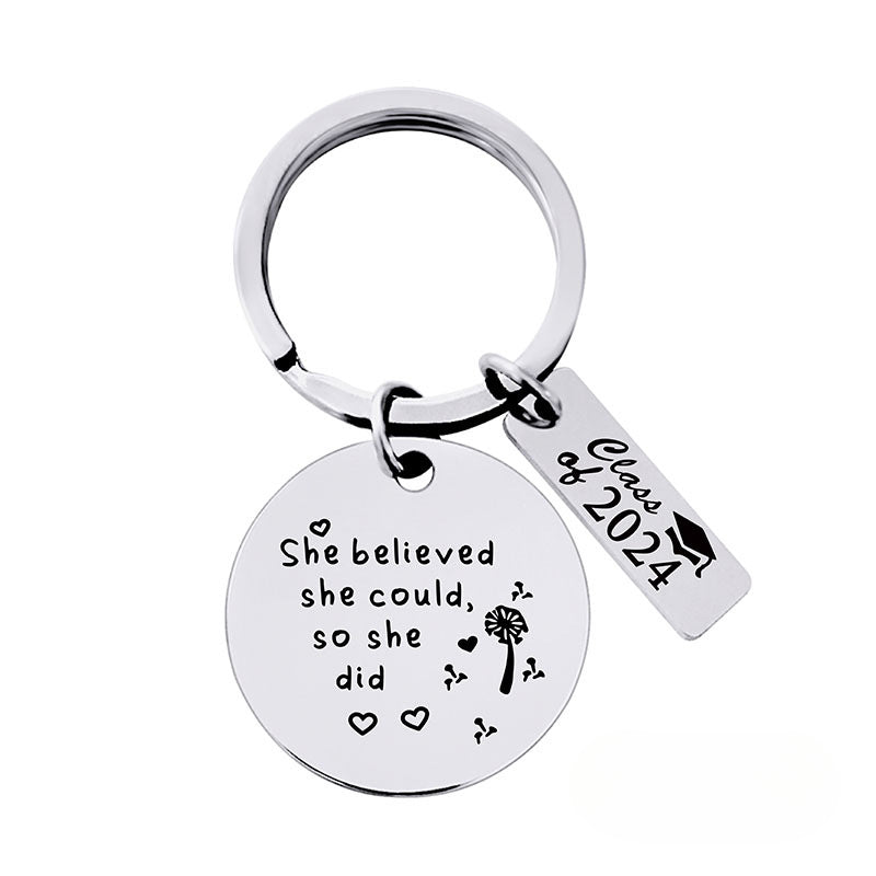 Wholesale 2024 Graduation Season Gift Stainless Steel Keychain ACC-KC-Ganggu011
