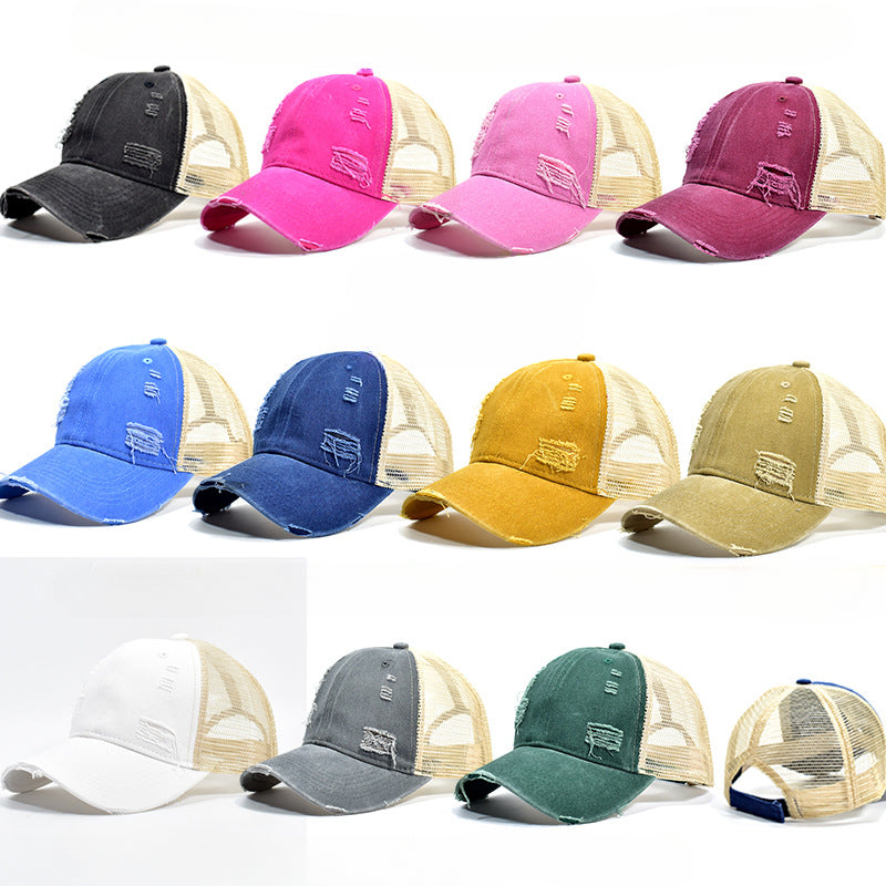 Wholesale Mesh Hat Cotton Hole Plain Baseball Cap ACC-HT-XinMao002