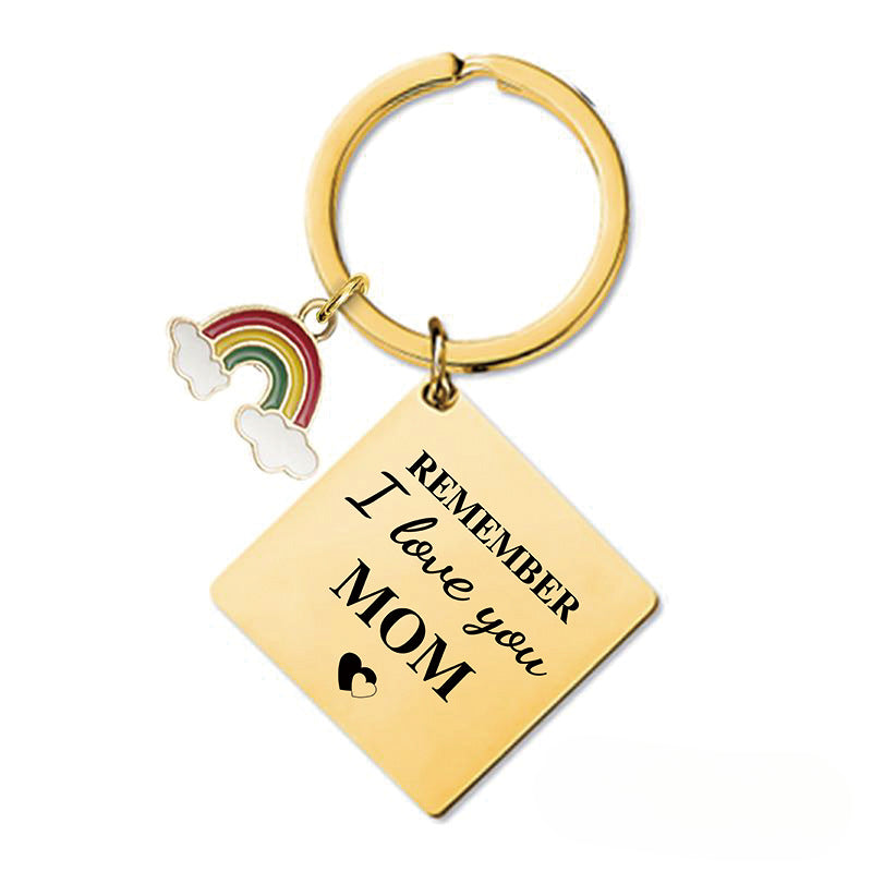 Wholesale Mother's Day Gift Metal Square Keychain ACC-KC-Ganggu007