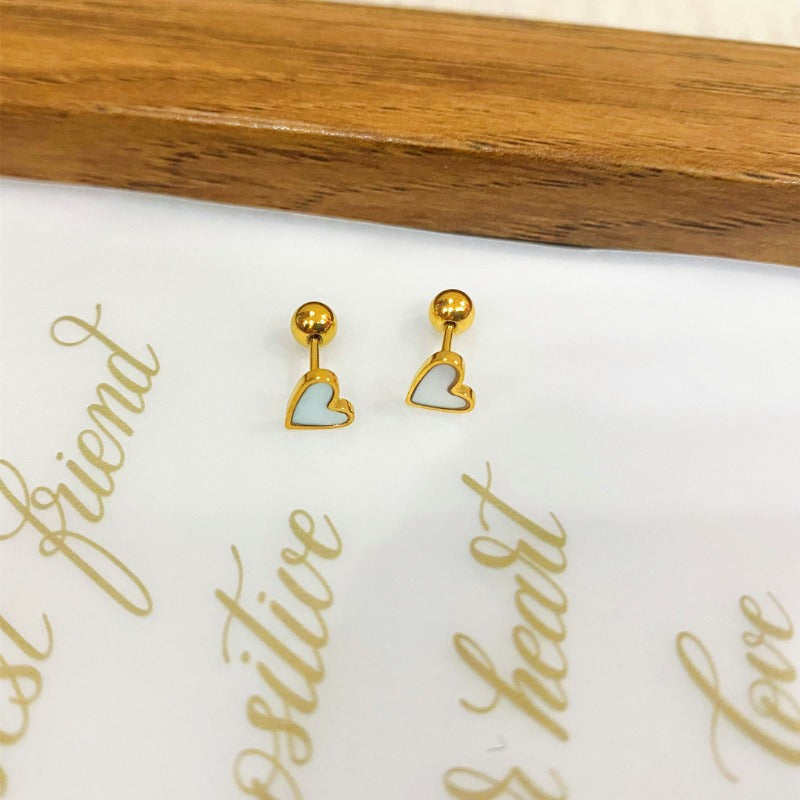 Wholesale Titanium Steel Non-fading Screw Mini Earrings ACC-ES-YZXW001