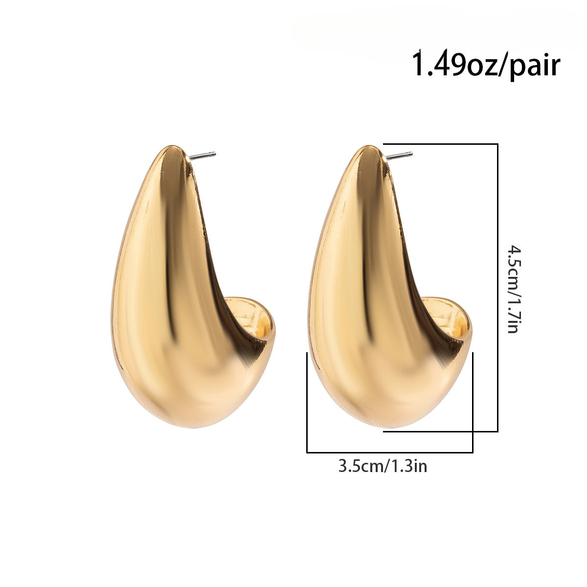 Wholesale Alloy Comma Teardrop Punk Style Earrings ACC-ES-QW010
