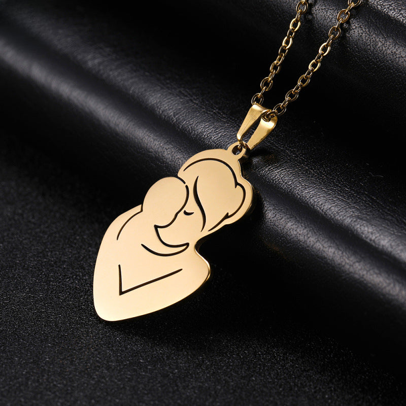 Wholesale Ethnic Style Cartoon Thanksgiving Mother's Day Stainless Steel Necklace ACC-NE-GeXiang004