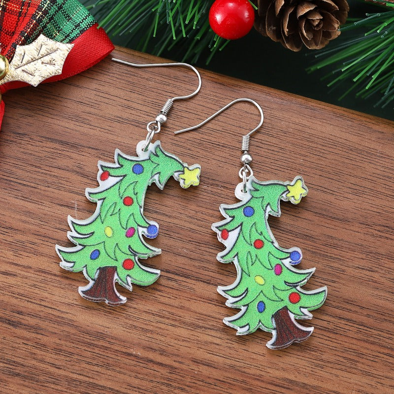 Wholesale Christmas Tree Star Lights Acrylic Earrings ACC-ES-ChuLian115