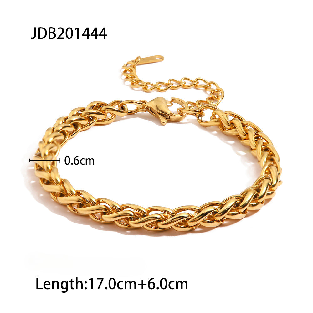 Wholesale 18K Gold Plated Stainless Steel Bracelet Necklaces ACC-BT-JD008