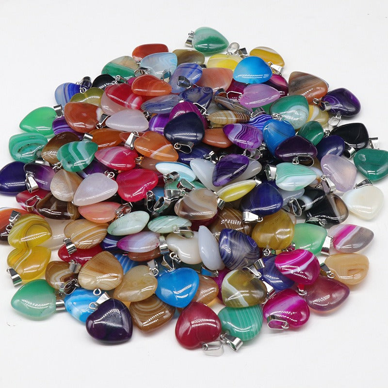 Wholesale Agate Colored Love Pendant ACC-PT-KeSuo006
