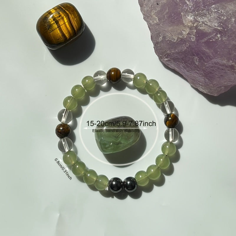 Wholesale Tiger Eye Hematite Green Aventurine White Crystal Bracelet ACC-BT-XiaoDu004