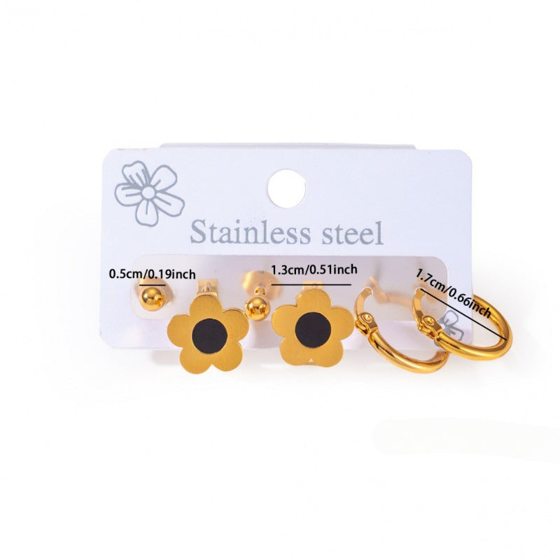 Wholesale Cross Star Flower Earring Set ACC-ES-BangJie007