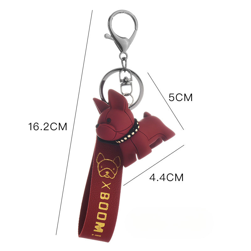 Wholesale Cartoon Puppy Hot Stamping Leather Rope Keychain Lanyard Keychain ACC-KC-WoAn006