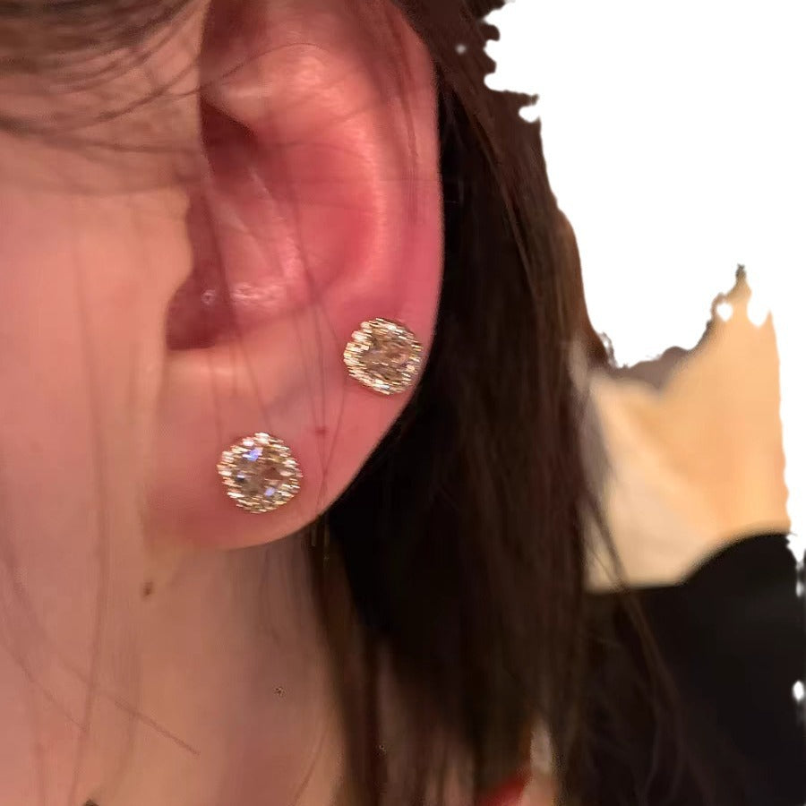 Wholesale Small Square Diamond Light Luxury Electroplated Earrings ACC-ES-Qiuy004