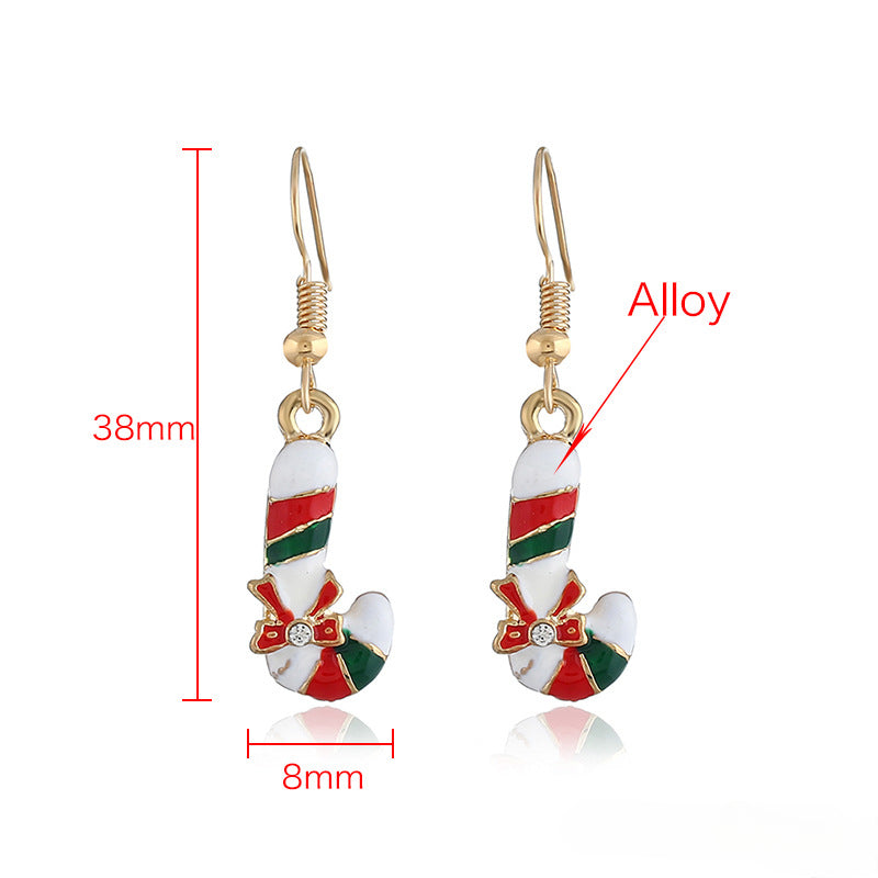 Wholesale Christmas Cane Earrings ACC-ES-KaiQing010