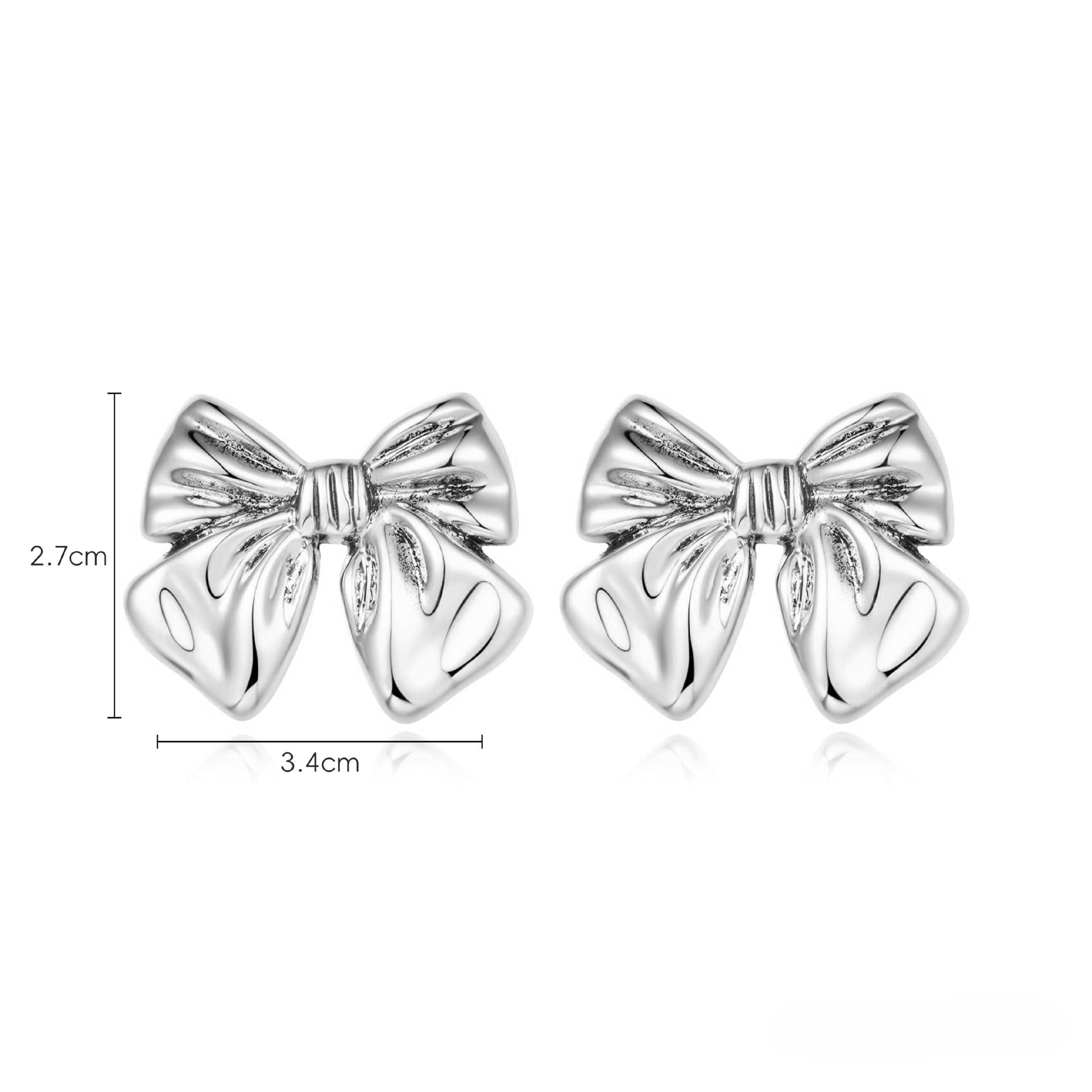 Wholesale Bow Earrings Copper Plated 18k Gold Earrings, Bow Knots, High Quality Jewelry ACC-ES-HuaChuang002