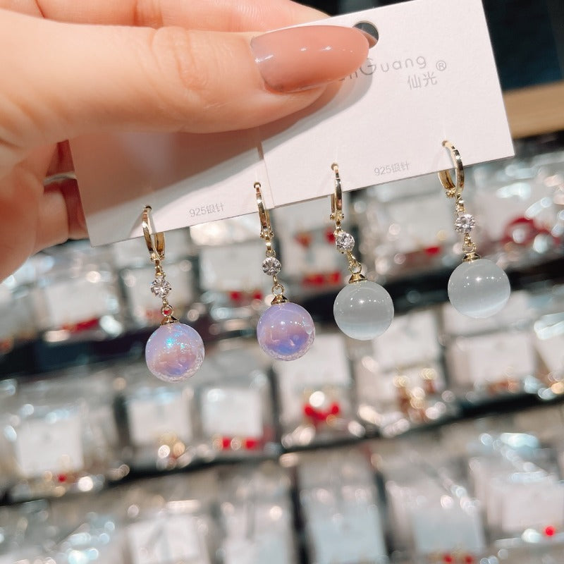 Wholesale Long Gold-plated Colorful Mermaid Pearl Earrings ACC-ES-KaiKang001