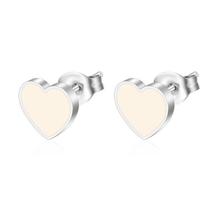 Wholesale Colorful Candy Series Stainless Steel Heart Earrings ACC-ES-MuShan060
