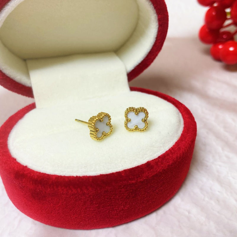 Wholesale Light Luxury Four-leaf Clover Earrings ACCVIP-ES-YZXW002