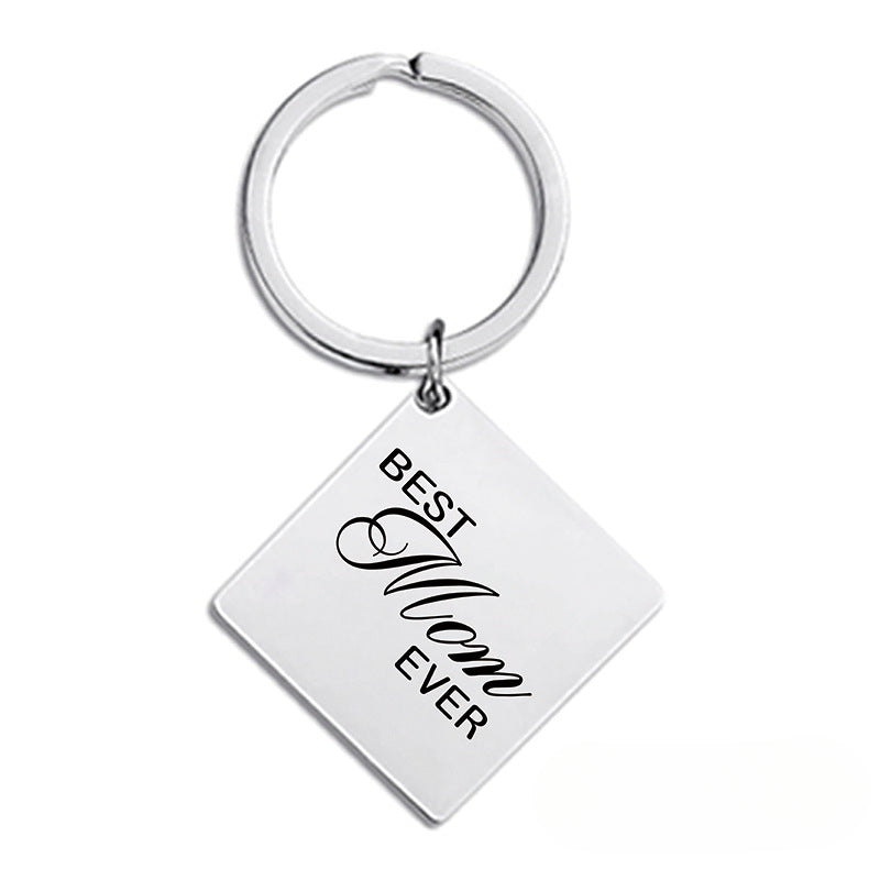 Wholesale Mother's Day Gift Metal Square Keychain ACC-KC-Ganggu008