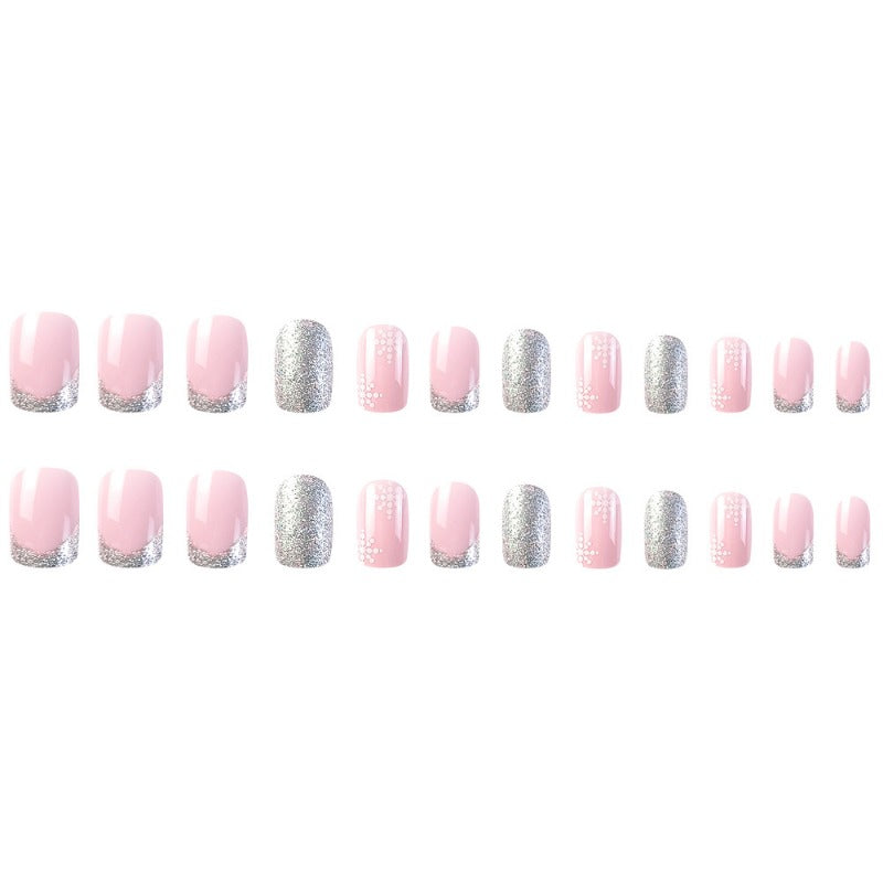 Wholesale 24 Pieces/box Christmas Flashing Snowflake Nails Kits Nail Stickers ACC-NS-QXJ012