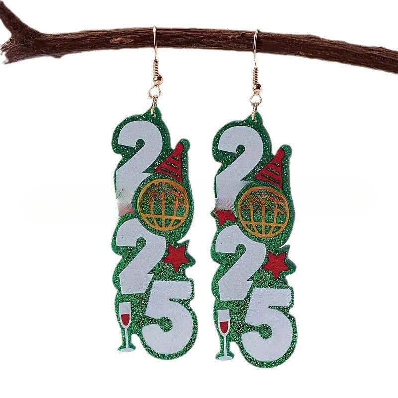 Wholesale Acrylic Christmas Sequin Earrings ACC-ES-XiangX006