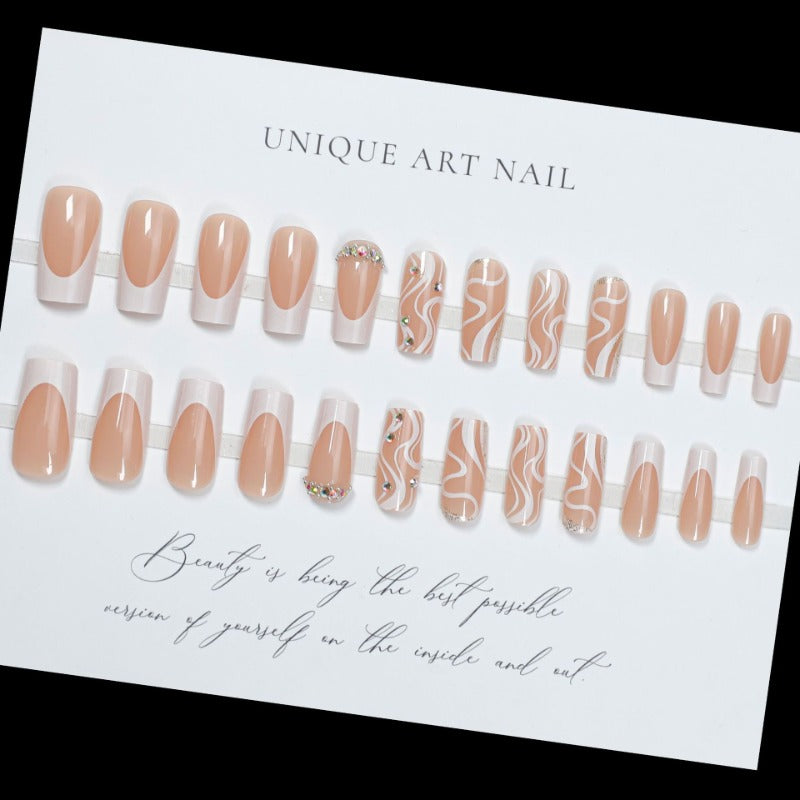 Wholesale 24 Pieces/box Color Diamond Nails Kits Nail Stickers ACC-NS-XiKa002