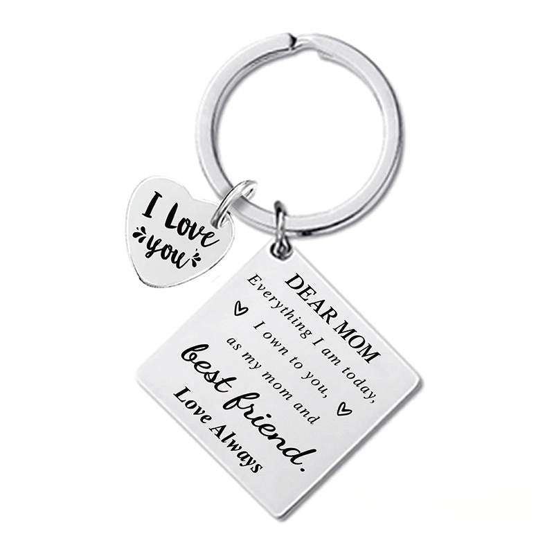 Wholesale Mother's Day Gift Metal Square Keychain ACC-KC-Ganggu006